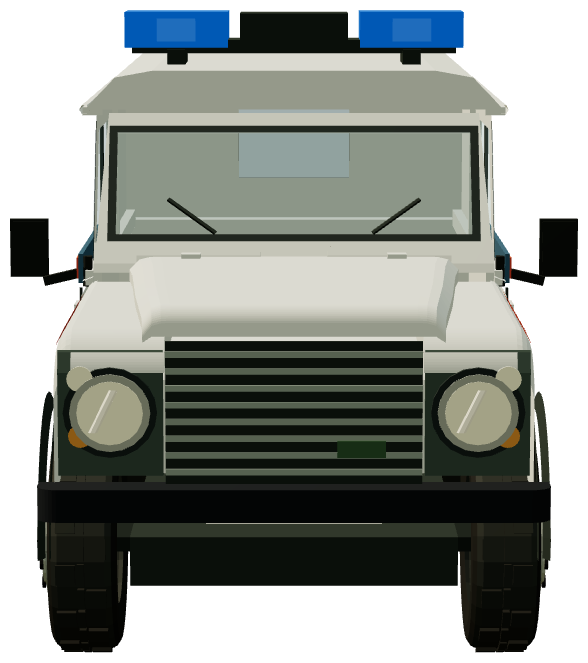 Mersey Tunnels Police 90 — front view, registry 3D render