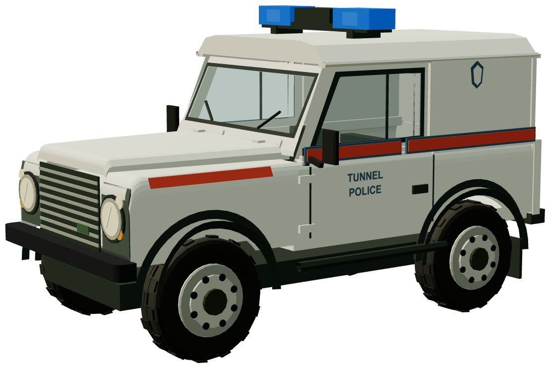 Mersey Tunnels Police 90 — three-quarter view, registry 3D render