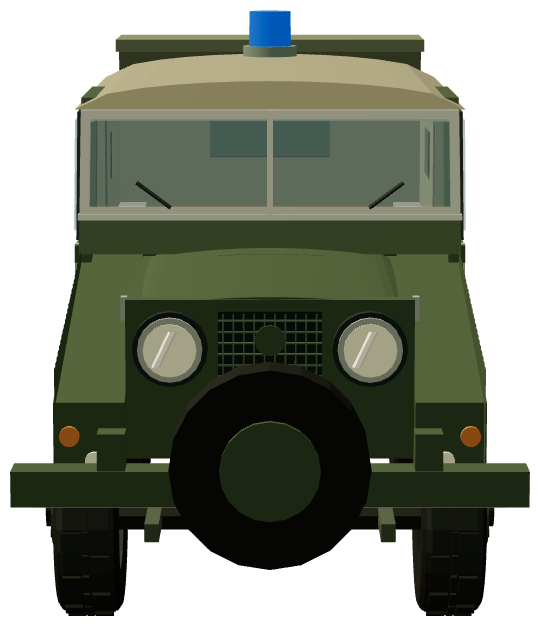 Minerva Field Ambulance — front view, registry 3D render