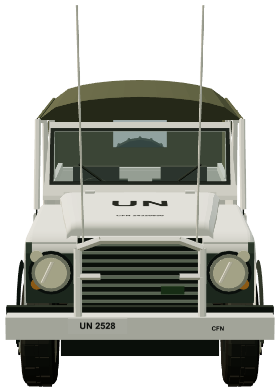 MINUSTAH Brazilian Marines Defender 90 (Haiti 2017) — front view, registry 3D render