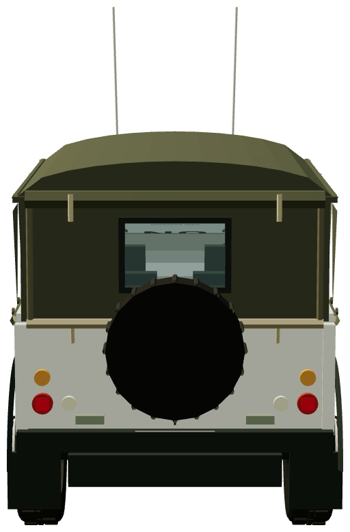 MINUSTAH Brazilian Marines Defender 90 (Haiti 2017) — rear view, registry 3D render