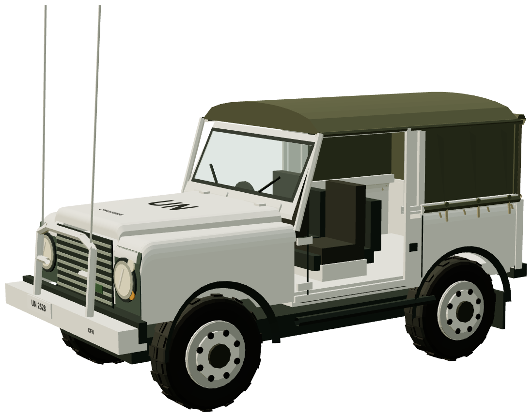 MINUSTAH Brazilian Marines Defender 90 (Haiti 2017) — three-quarter view, registry 3D render