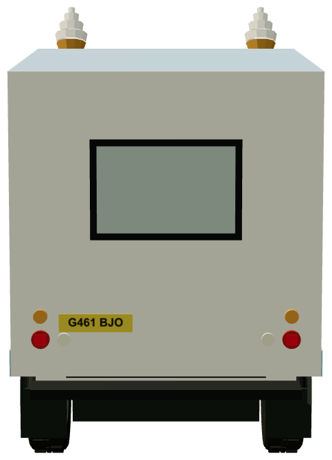 Mr Whippy Defender G461 BJO — rear view, registry 3D render