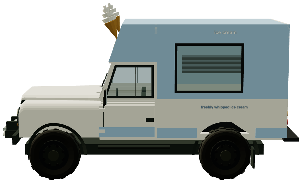 Mr Whippy Defender G461 BJO — side view, registry 3D render