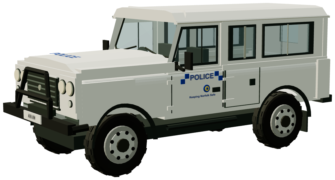 Norfolk Police Santana PS-10 — three-quarter view, registry 3D render