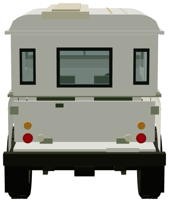 North Wollongong SLSC Series IIA 88 — rear view, registry 3D render