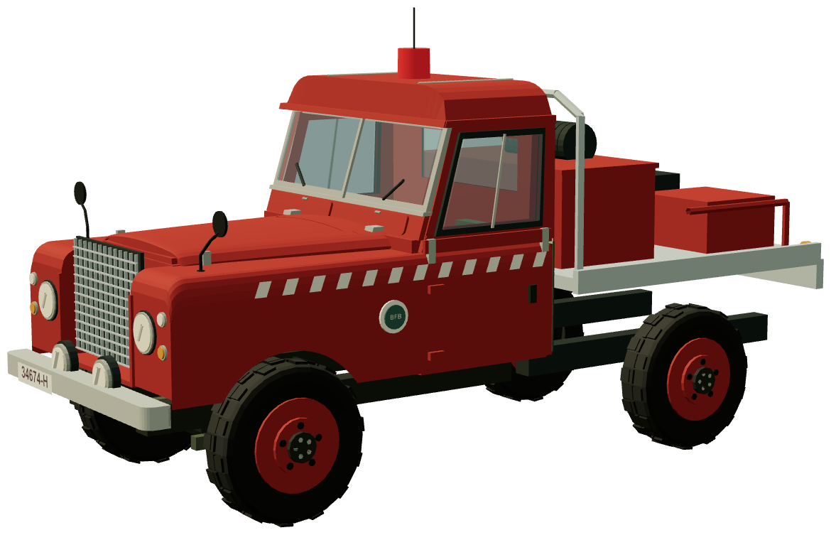 NSW Bush Fire Brigade Tanker — three-quarter view, registry 3D render