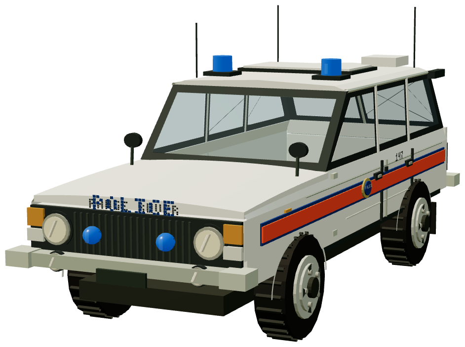 Nuclear Constabulary Range Rover — front three-quarter render