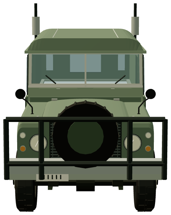 New Zealand Stage 1 electronic-warfare vehicle — front view, registry 3D render