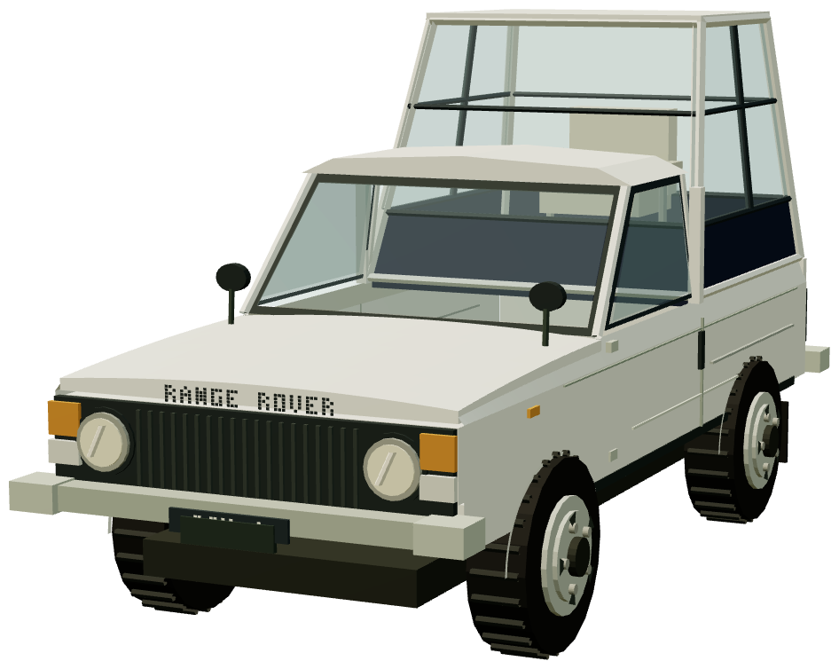 Ogle Range Rover Popemobile — front three-quarter render