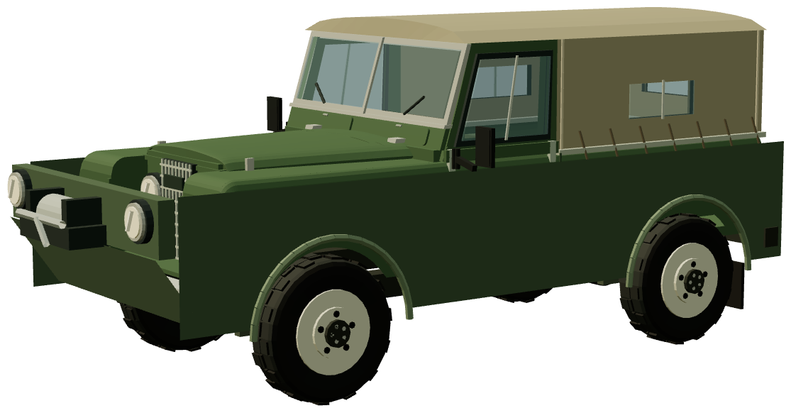 OTAL amphibious Land Rover — three-quarter view, registry 3D render