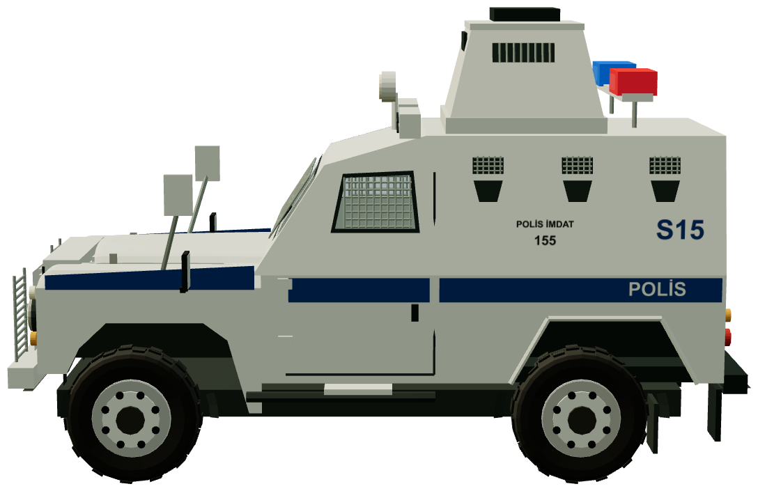 Otokar Akrep Police — side view, registry 3D render