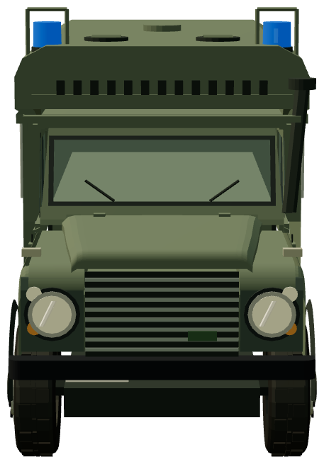 Otokar Defender Ambulance — front view, registry 3D render