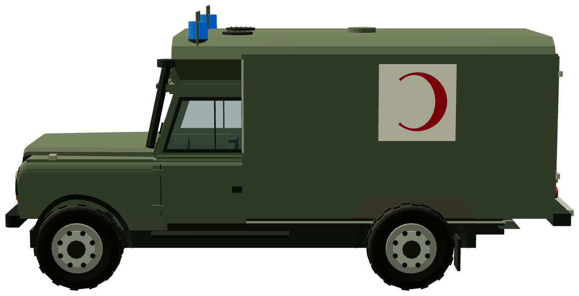 Otokar Defender Ambulance — side view, registry 3D render