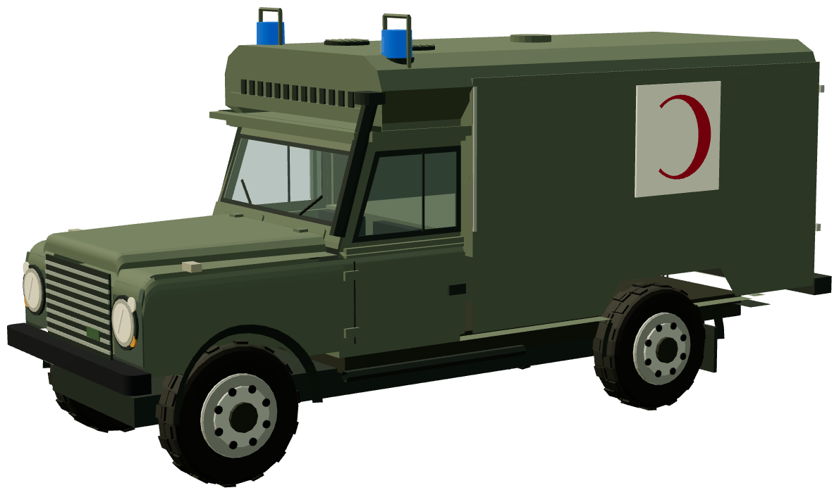 Otokar Defender Ambulance — three-quarter view, registry 3D render