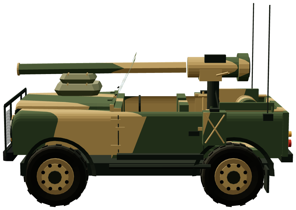 Otokar Gun Buggy — side view, registry 3D render