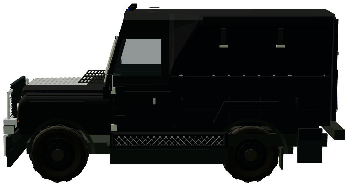 OVIK Armoured Defender Demonstrator — side view, registry 3D render