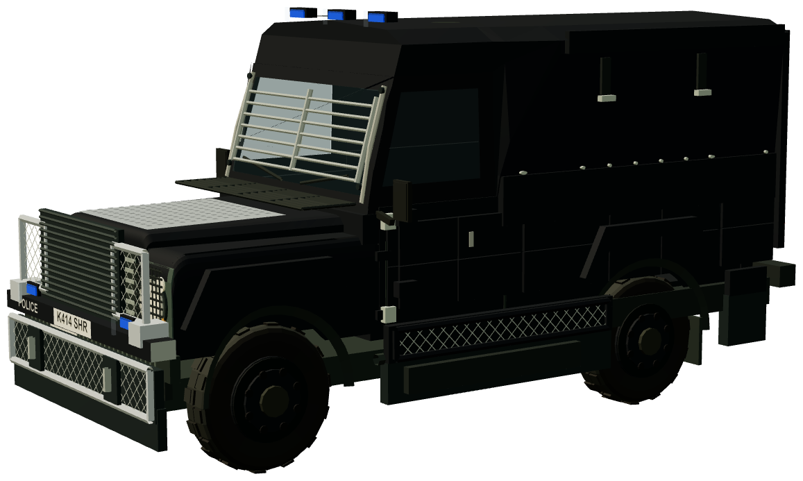 OVIK Armoured Defender Demonstrator — three-quarter view, registry 3D render