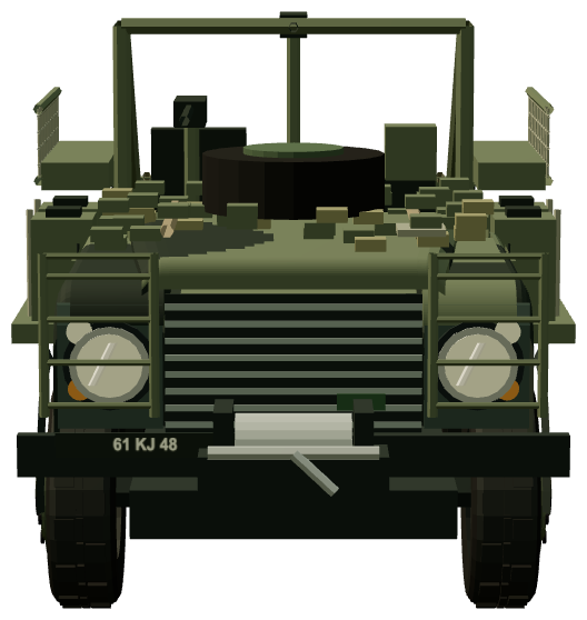 Pathfinder Defender 90 LRPV — front view, registry 3D render