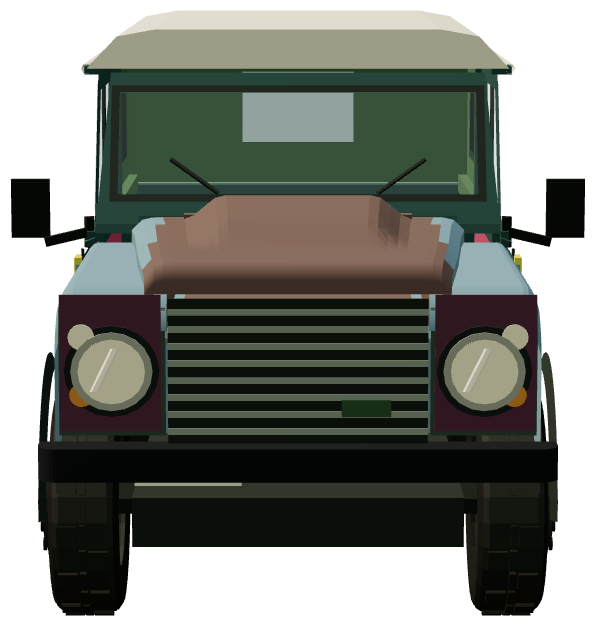 Paul Smith Defender — front view, registry 3D render