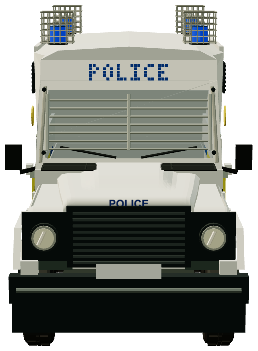Penman Armoured Land Rover Mk.4 — front view, registry 3D render
