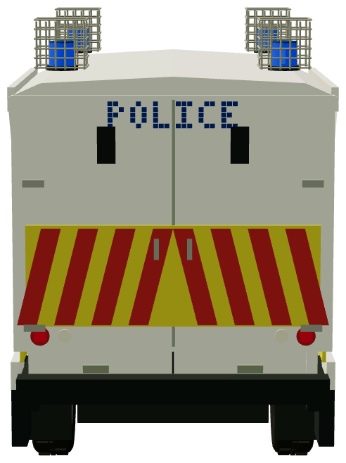 Penman Armoured Land Rover Mk.4 — rear view, registry 3D render