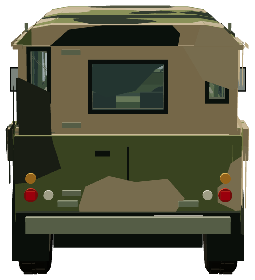 Personnel Carryall — rear view, registry 3D render