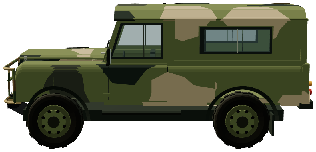 Perentie 4×4 Hard Top — side view, registry 3D render
