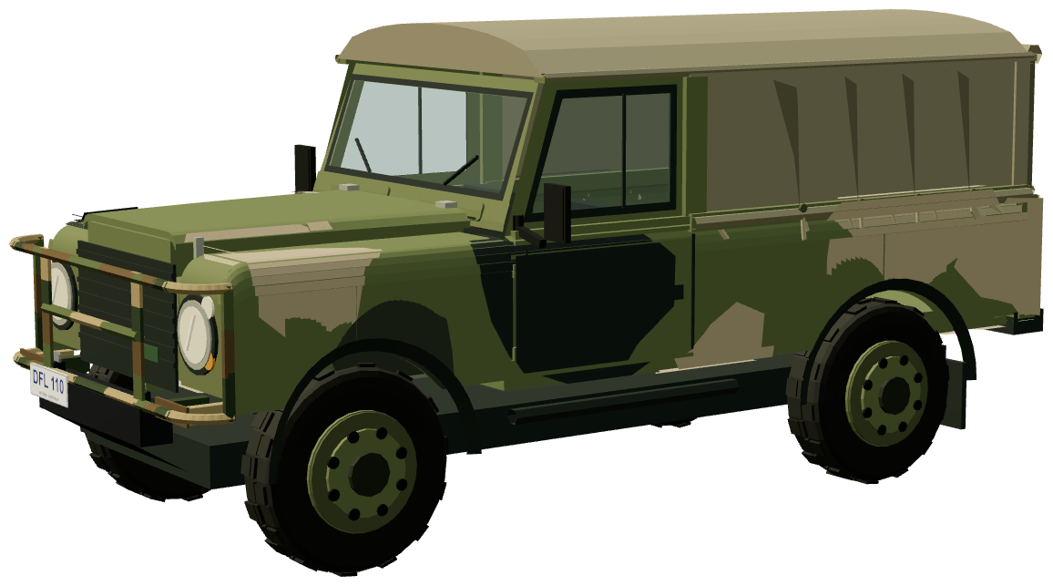 Perentie 4×4 Canvas — three-quarter view, registry 3D render