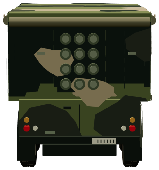 Perentie 6×6 Air Defence — rear view, registry 3D render