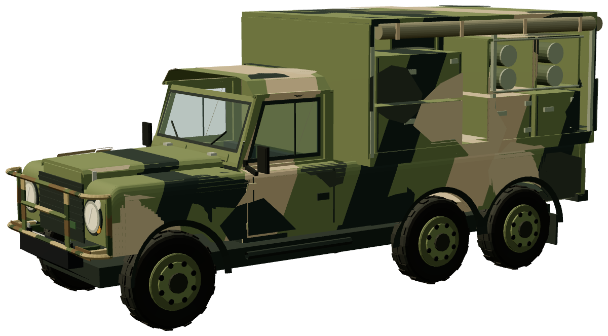 Perentie 6×6 Air Defence — three-quarter view, registry 3D render