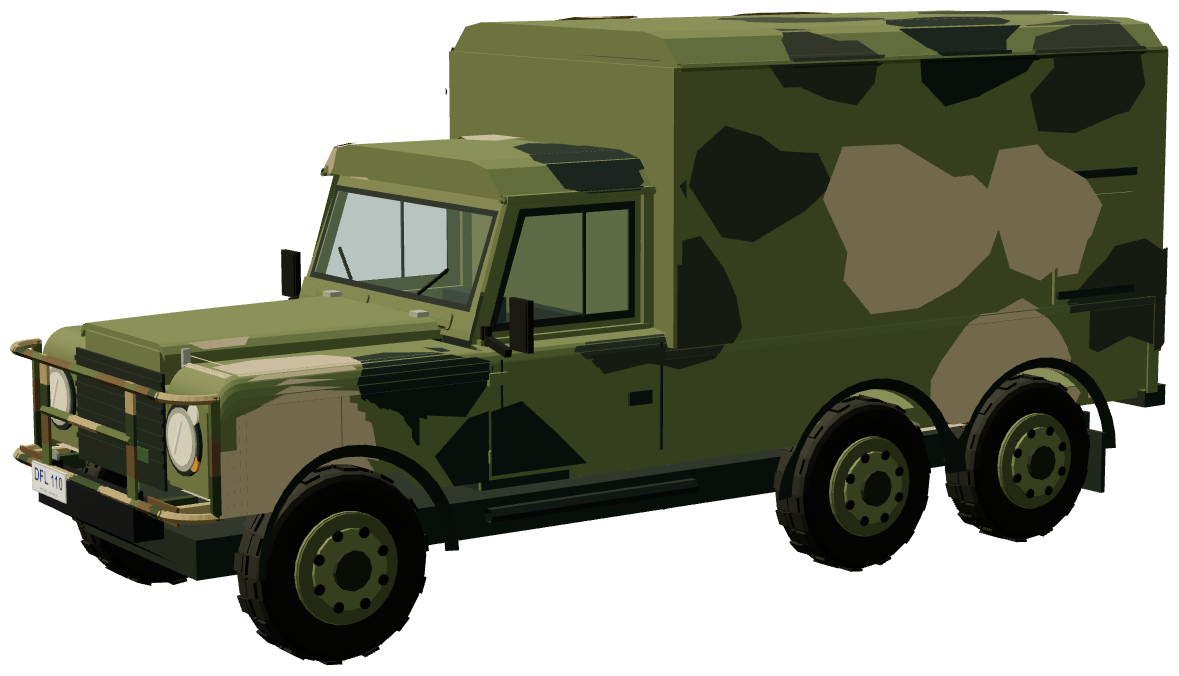 Perentie 6×6 Hard Top — three-quarter view, registry 3D render
