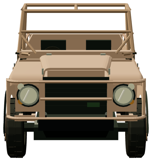 Perentie 6×6 Oman Logistics Vehicle — front view, registry 3D render