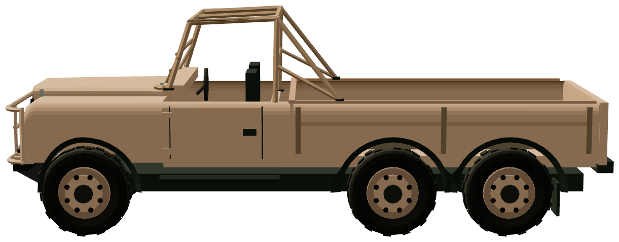 Perentie 6×6 Oman Logistics Vehicle — side view, registry 3D render