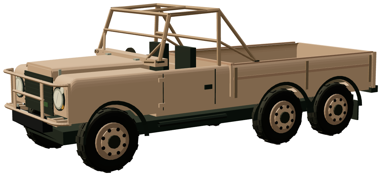 Perentie 6×6 Oman Logistics Vehicle — three-quarter view, registry 3D render