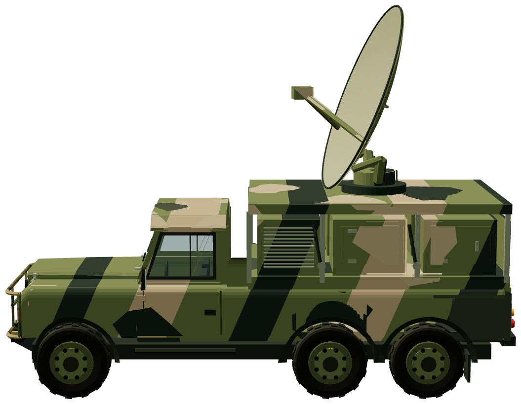 Perentie 6×6 Parakeet — side view, registry 3D render