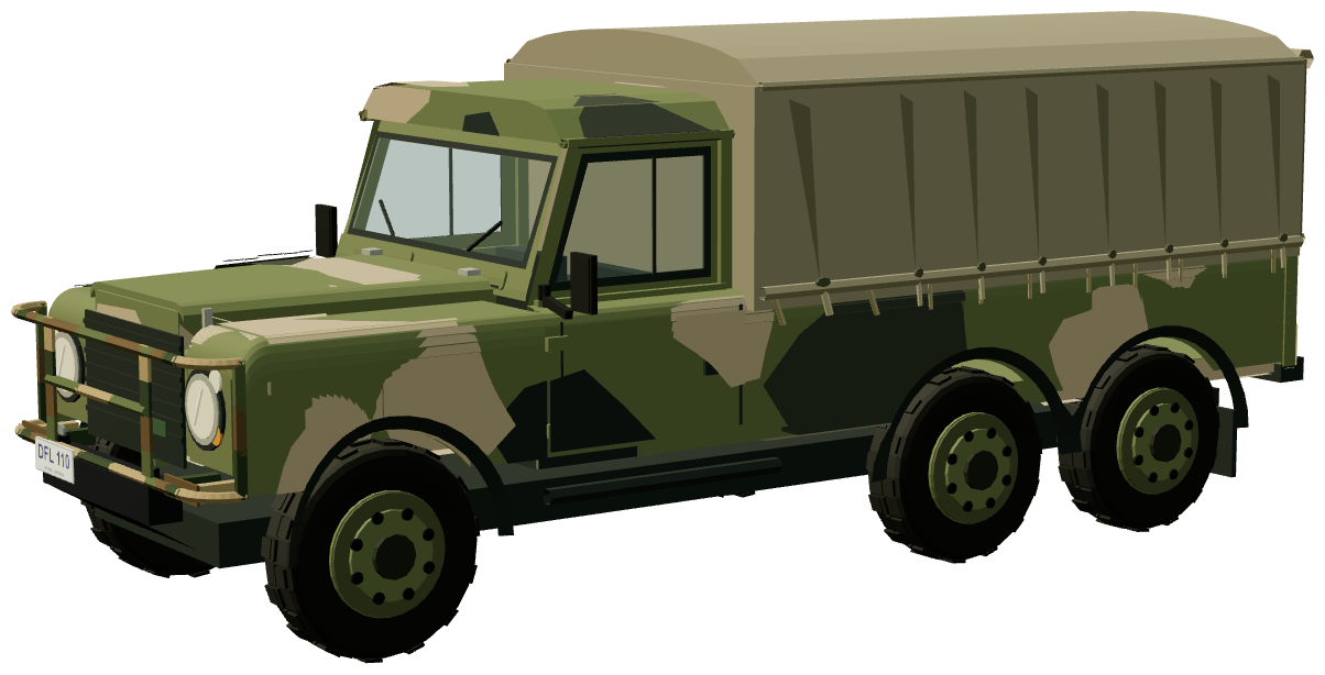 Perentie 6×6 Canvas — three-quarter view, registry 3D render