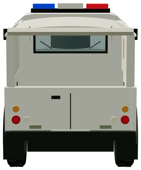 PKW UNIFIL Zandarmeria Wojskowa Defender 110 — rear view, registry 3D render