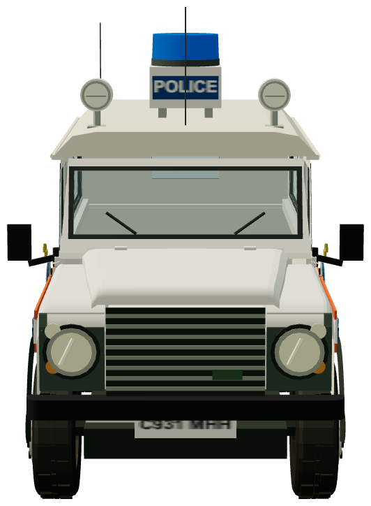 Police 110 — front view, registry 3D render