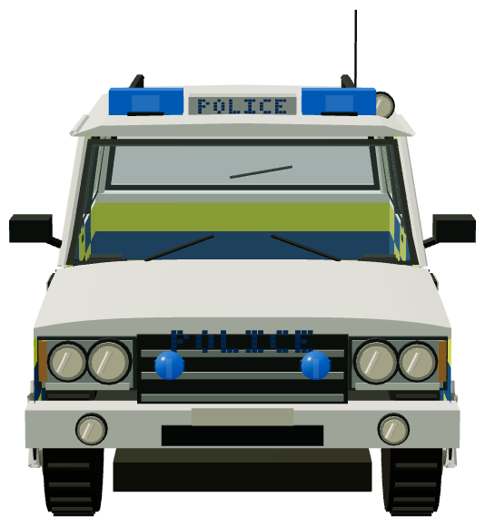 Cheshire Police Range Rover — front view, registry 3D render