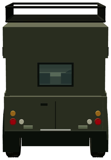 Żandarmeria Wojskowa Defender 110 — rear view, registry 3D render