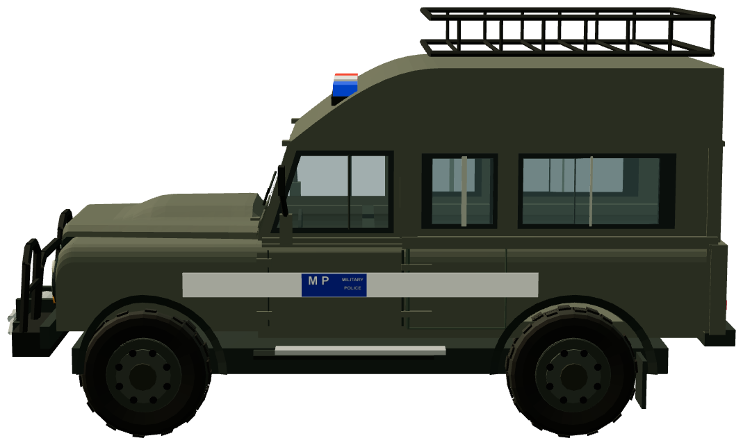 Żandarmeria Wojskowa Defender 110 — side view, registry 3D render