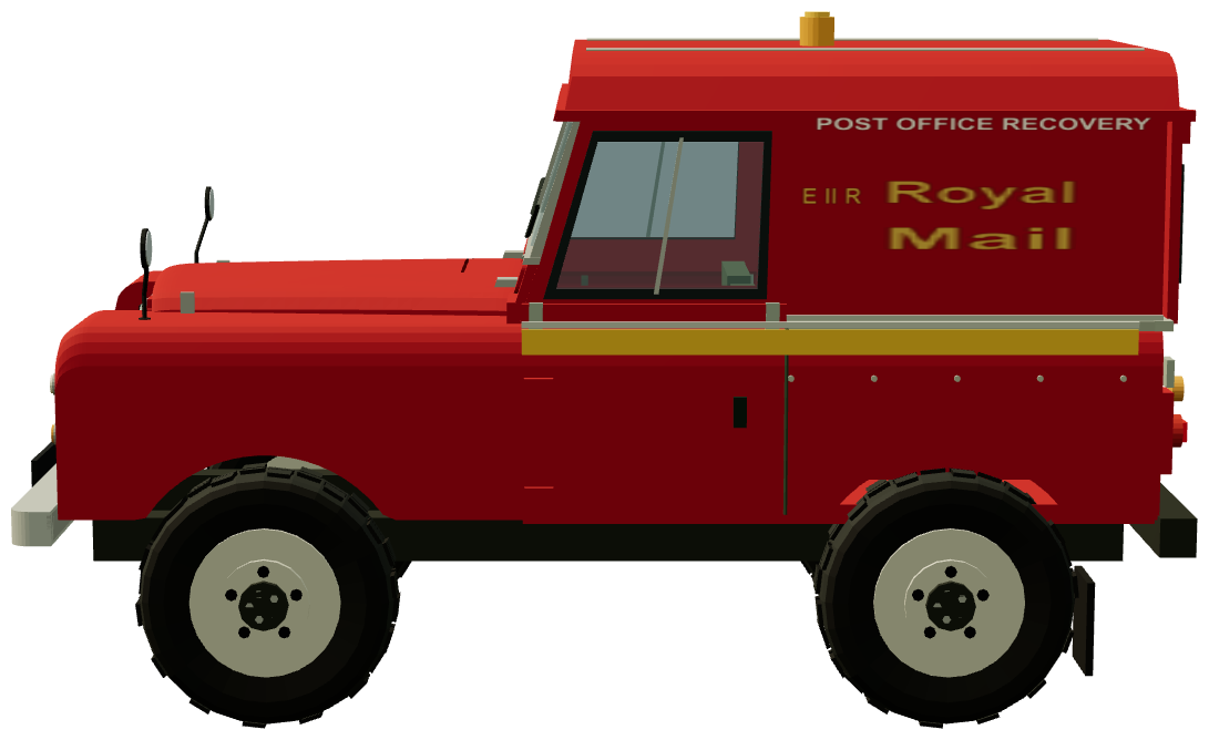 Post Office Recovery — side view, registry 3D render