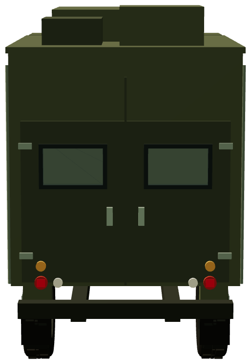 Royal Artillery PPIF Drone Section Land Rover — rear view, registry 3D render