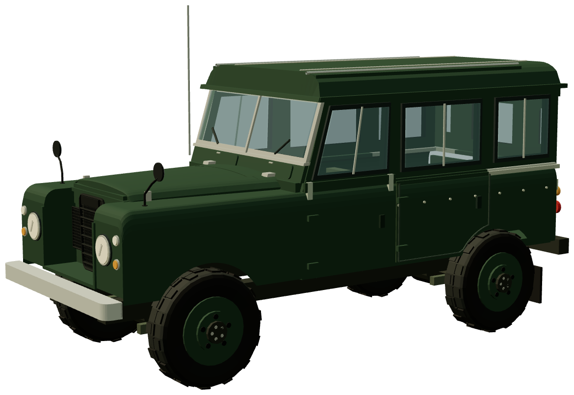 Queen Elizabeth II's Series IIA 109 SW — three-quarter view, registry 3D render