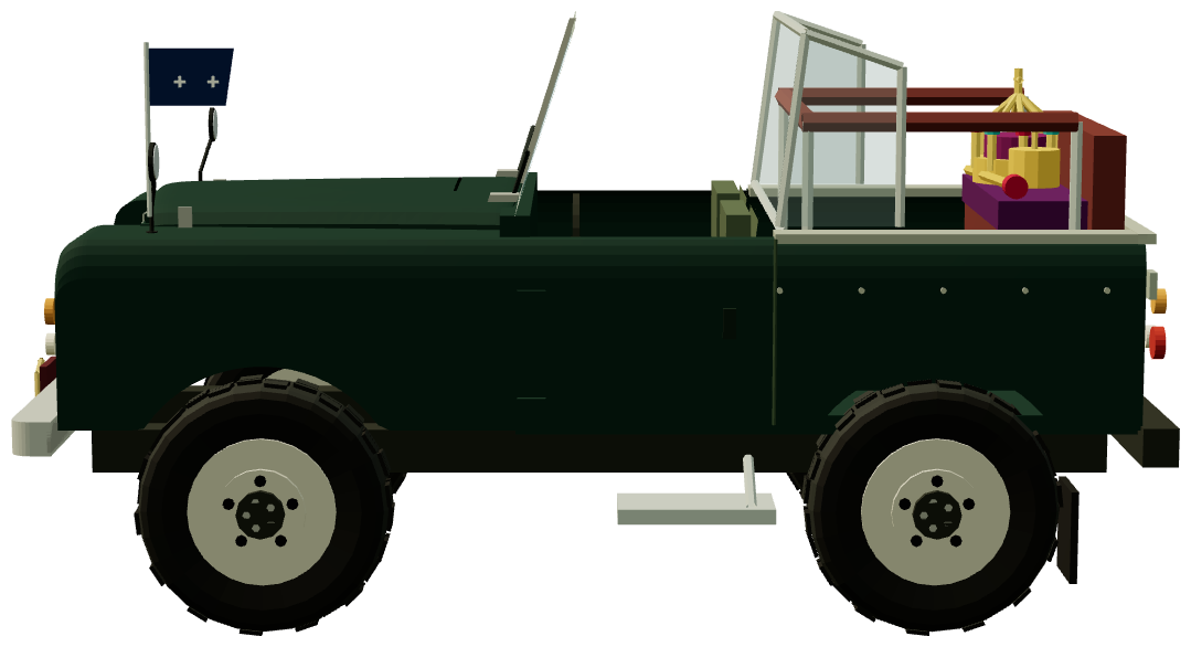 Queen’s Australian Series II — side view, registry 3D render