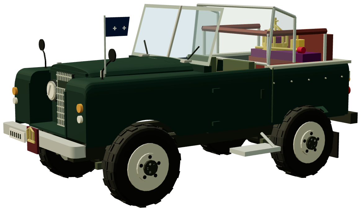 Queen’s Australian Series II — three-quarter view, registry 3D render