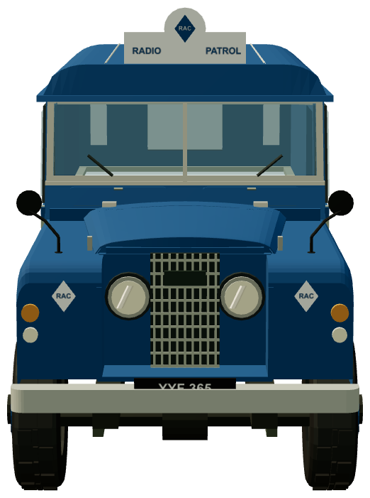 RAC Radio Patrol Series II 109 Hard Top — front view, registry 3D render