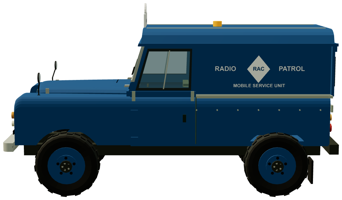 RAC Radio Patrol Series II 109 Hard Top — side view, registry 3D render