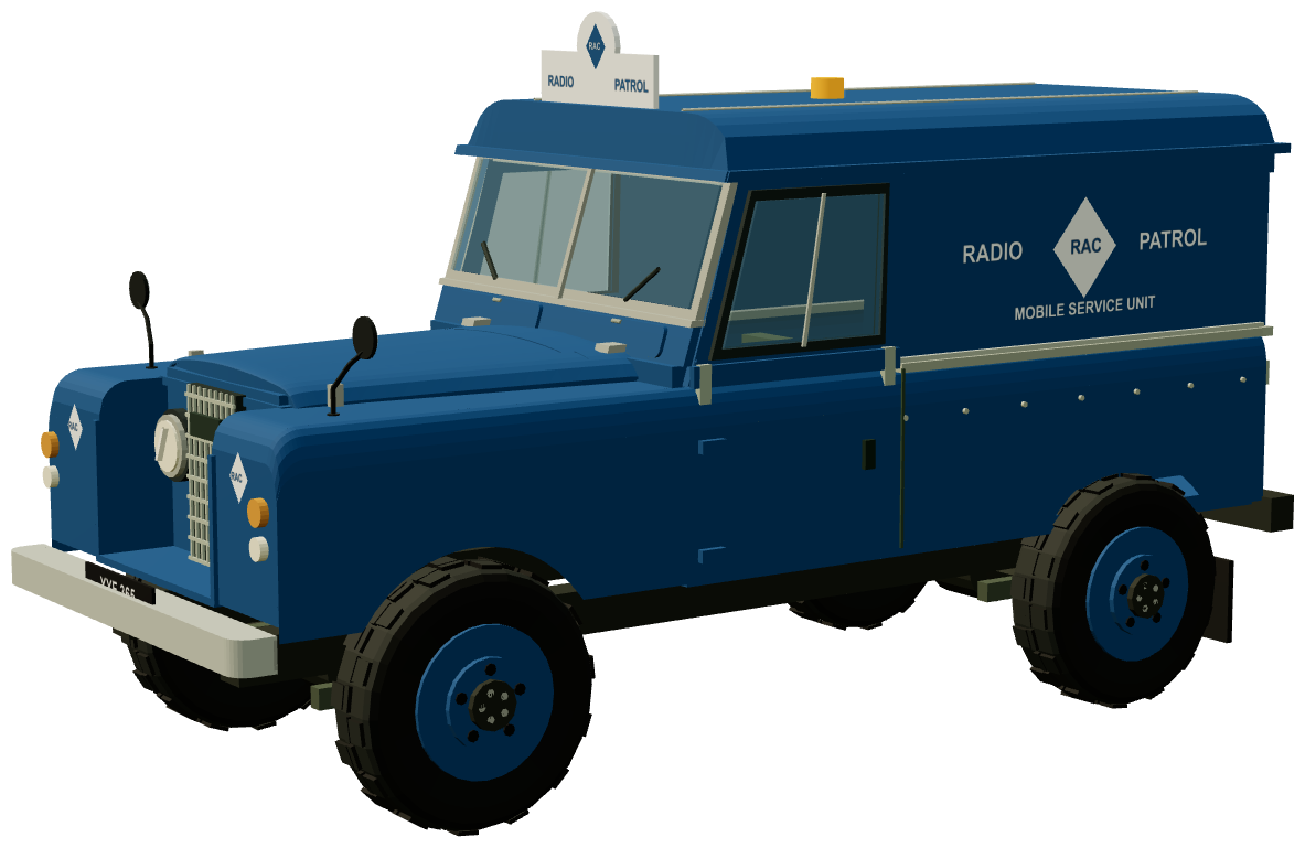RAC Radio Patrol Series II 109 Hard Top — three-quarter view, registry 3D render